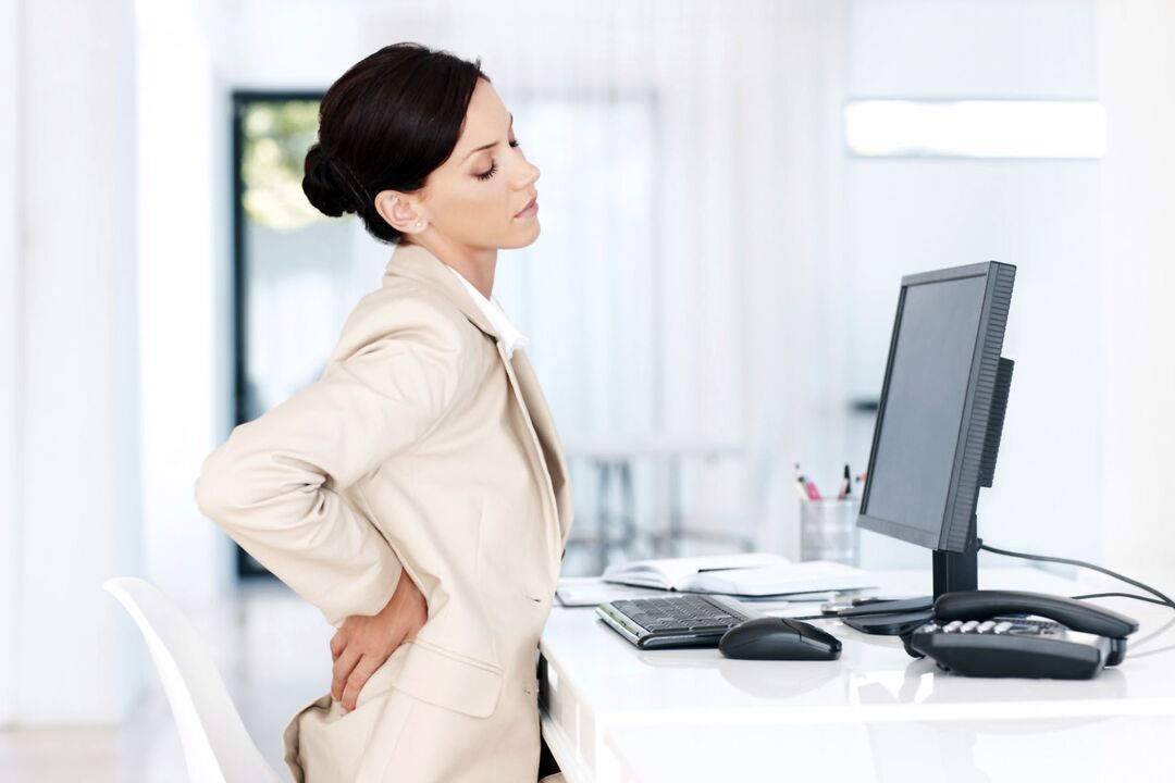 sedentary work as a cause of the development of osteochondrosis of the neck